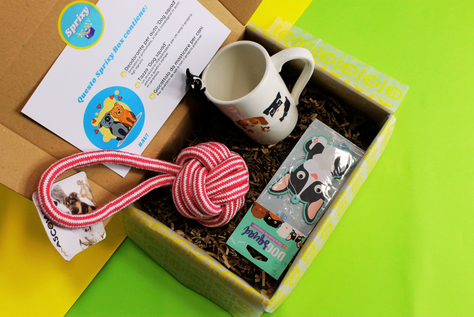sprixy box pacco regalo idee regalo accessori cane dog animali