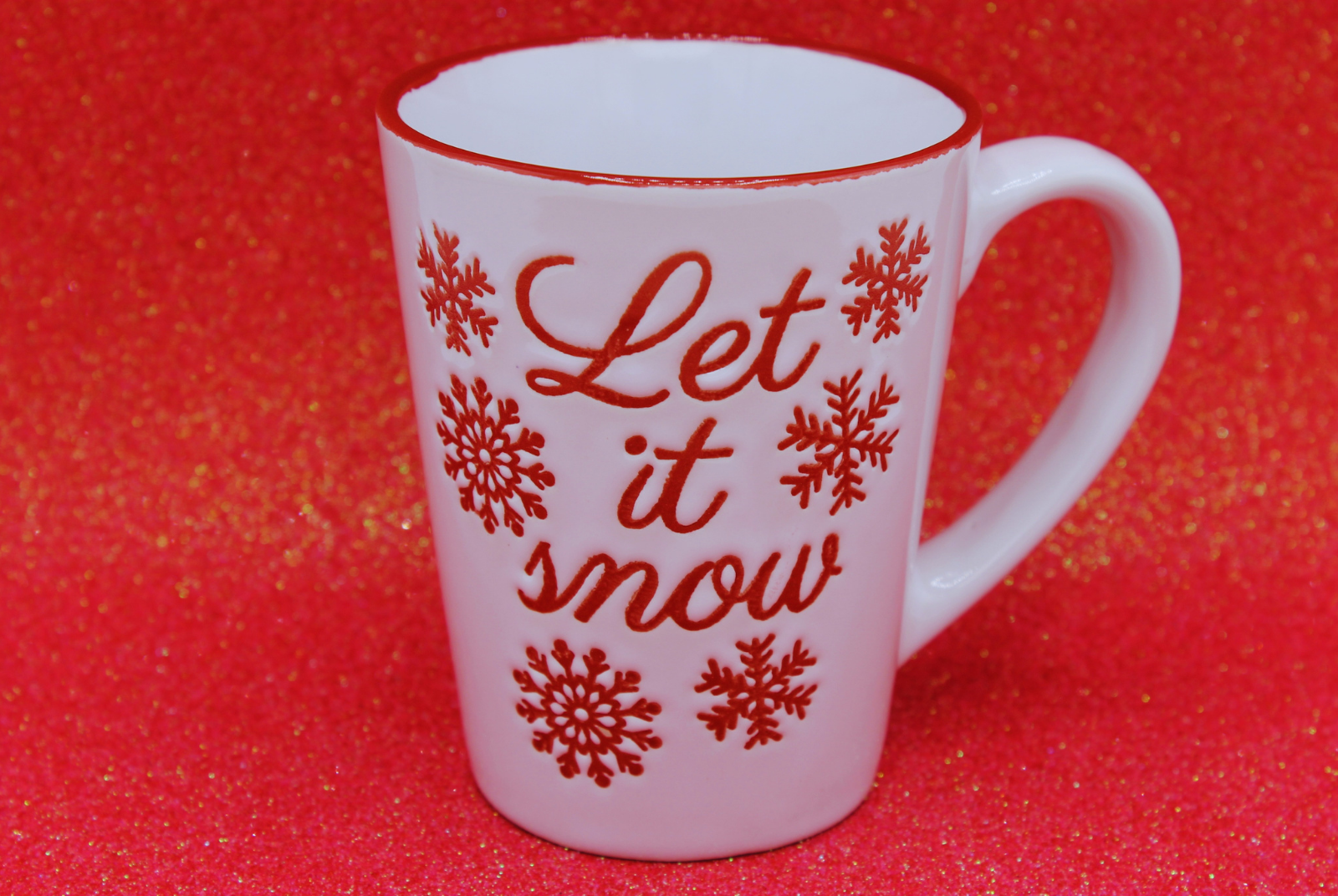 Tazza natalizia in ceramica - Let it snow