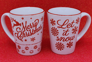 Tazza natalizia in ceramica - Let it snow