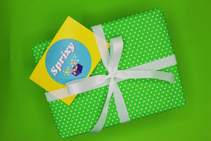 sprixy box pacco regalo idee regalo carta regalo verde